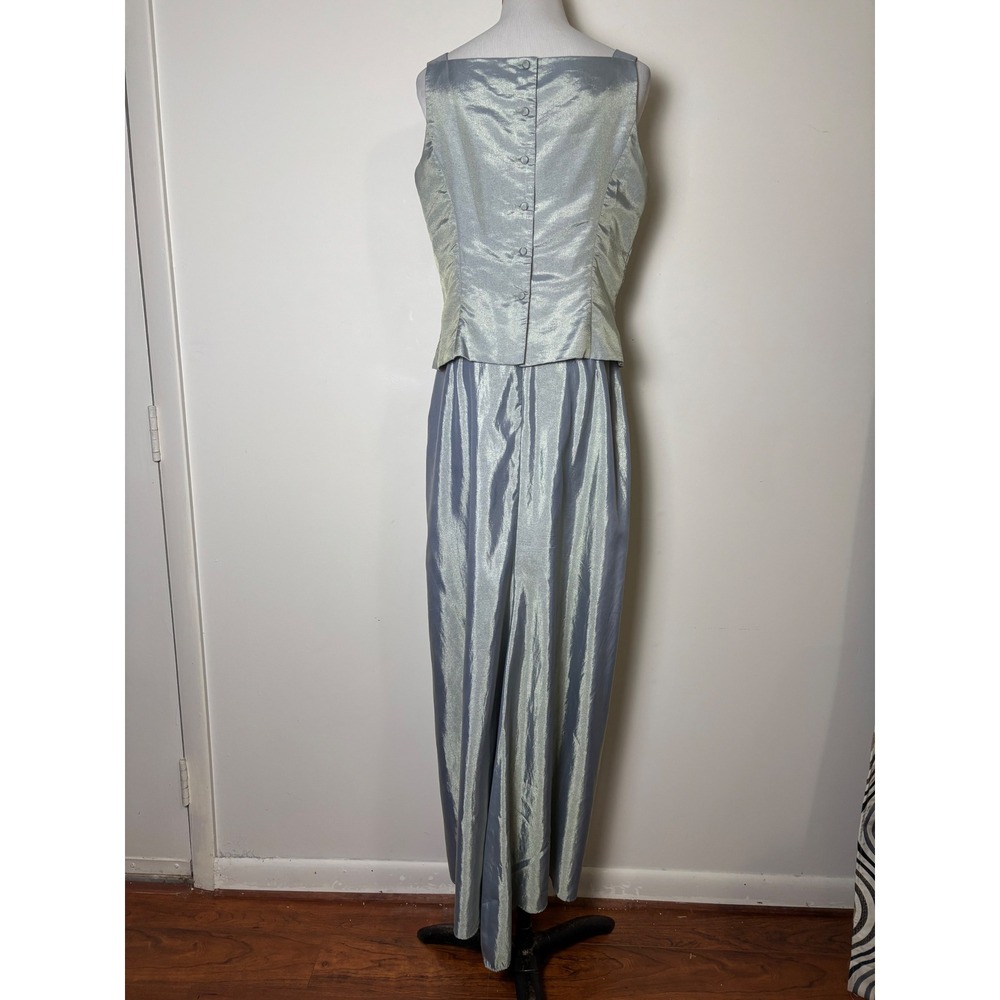 Jessica McClintock Y2K 2 Piece Dress Set 12‎ Embroidered Evening Wedding Prom - Picture 2 of 7